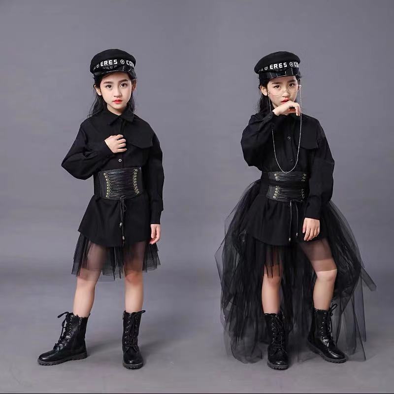 Summer Clothing Model - 어린이 검은 양복 소녀 모델 경쟁