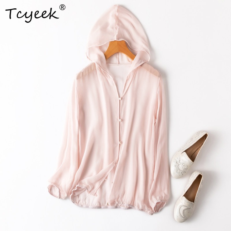 Summer Clothing Us - Tcyeek 100% 리얼 멀버리 실크 여성
