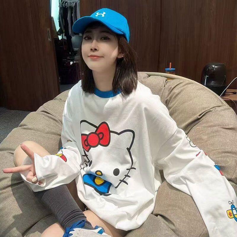 Summer Clothing Us - 긴팔 헬로 키티 여름 새 스타일