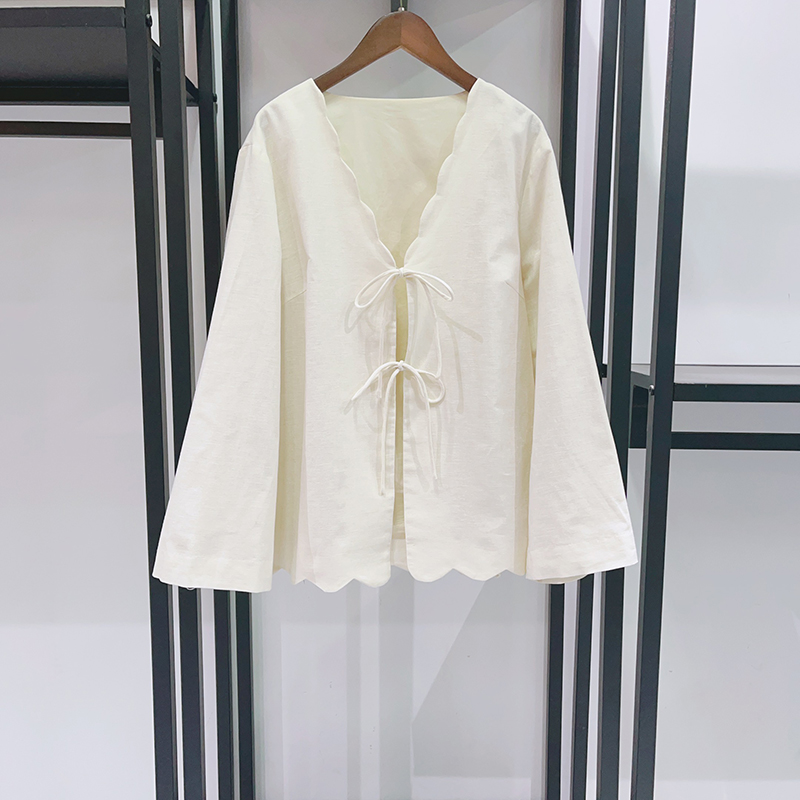 Crop Blouse Linen - 2026년 신상 빈티지 보헤미안 자수 블라우스