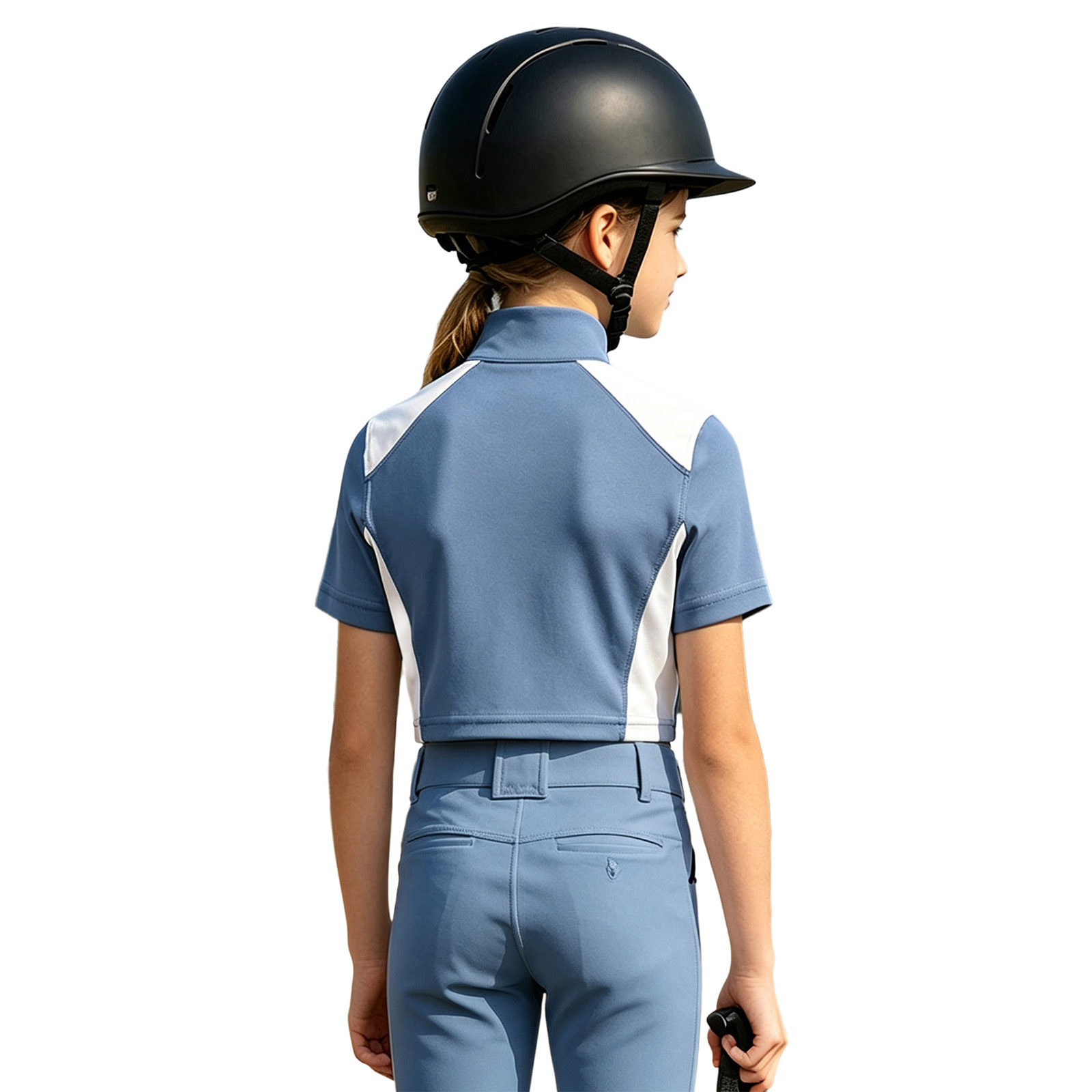 어린이 여자 스포츠 승마 셔츠 승마복 반팔 하프 지퍼  - Summer Equestrian Clothing 리뷰 및 가격