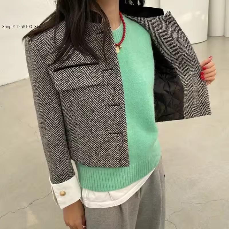 스탠드 칼라 프렌치 레트로 승마복 여성 봄 가을 숏 스 - Summer Equestrian Clothing 리뷰 및 가격