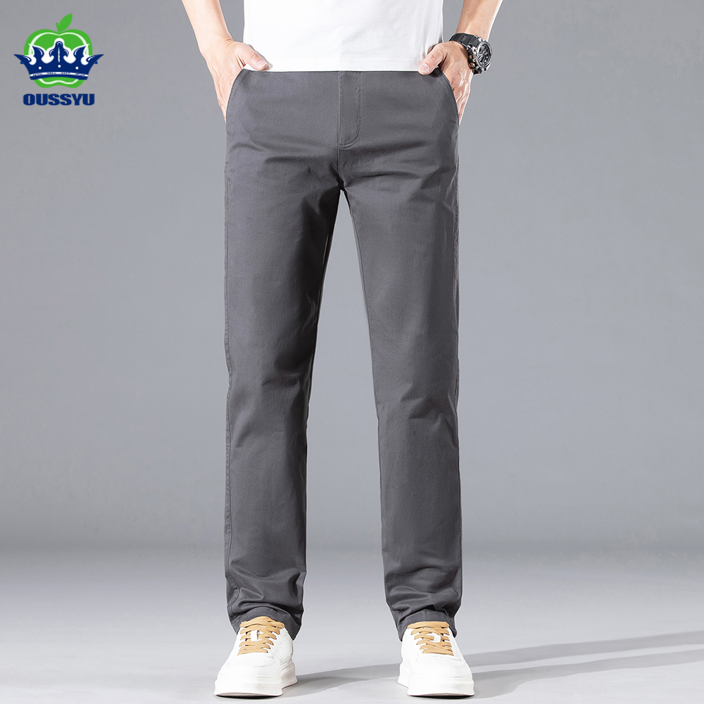 브랜드 의류 봄 여름 남성 캐주얼 97% 면 스트레이트 - Summer Clothing Brands Men 리뷰 및 가격