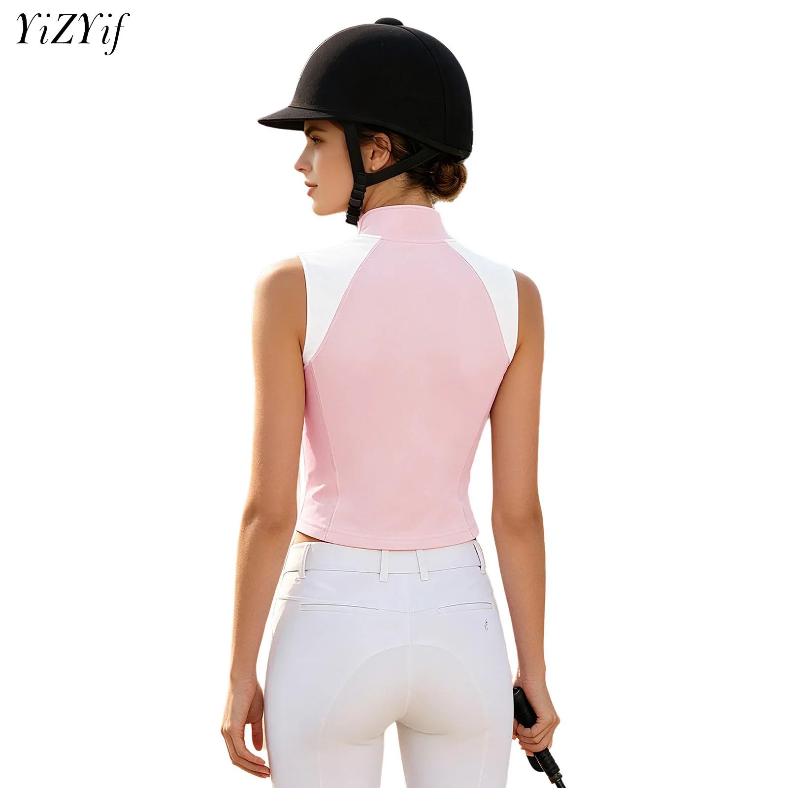 여성 승마 셔츠 조끼 승마복 민소매 속건 지퍼 탱크탑  - Summer Equestrian Clothing 리뷰 및 가격