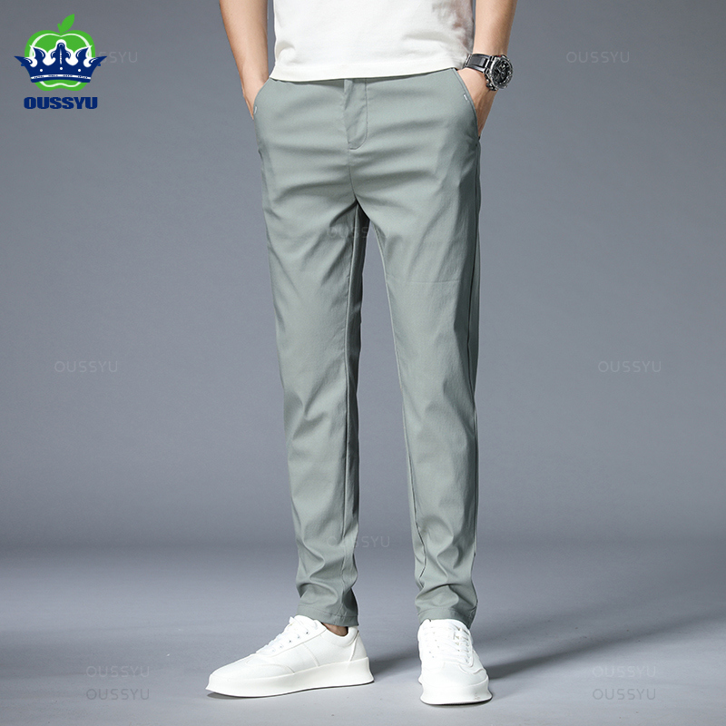 브랜드 의류 여름 캐주얼 바지 남성 얇은 스트레치 슬림 - Summer Clothing Brands Men 리뷰 및 가격