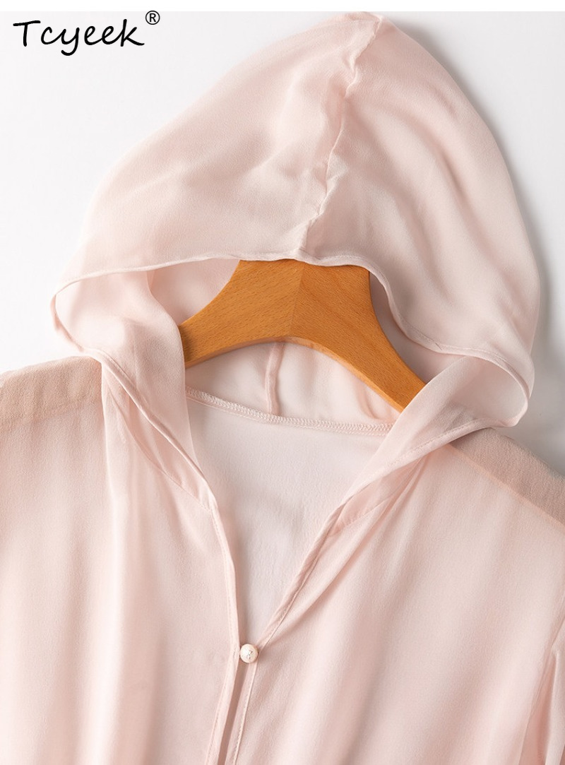 Tcyeek 100% 리얼 멀버리 실크 여성 탑 202 - Summer Clothing Us 리뷰 및 가격