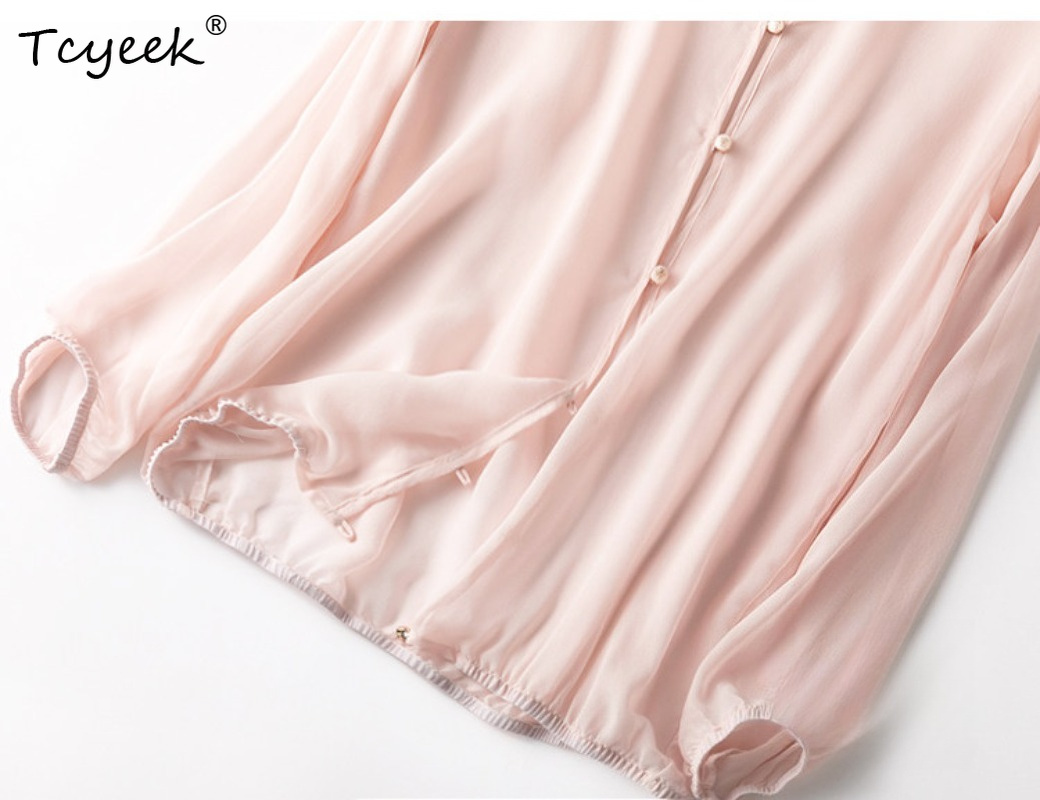Tcyeek 100% 리얼 멀버리 실크 여성 탑 202 - Summer Clothing Us 리뷰 및 가격