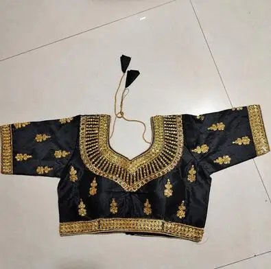 전통적인 인도 사리 탑 여성 셔츠 여름 골드 스레드 자 - Summer Clothing Pakistan 리뷰 및 가격