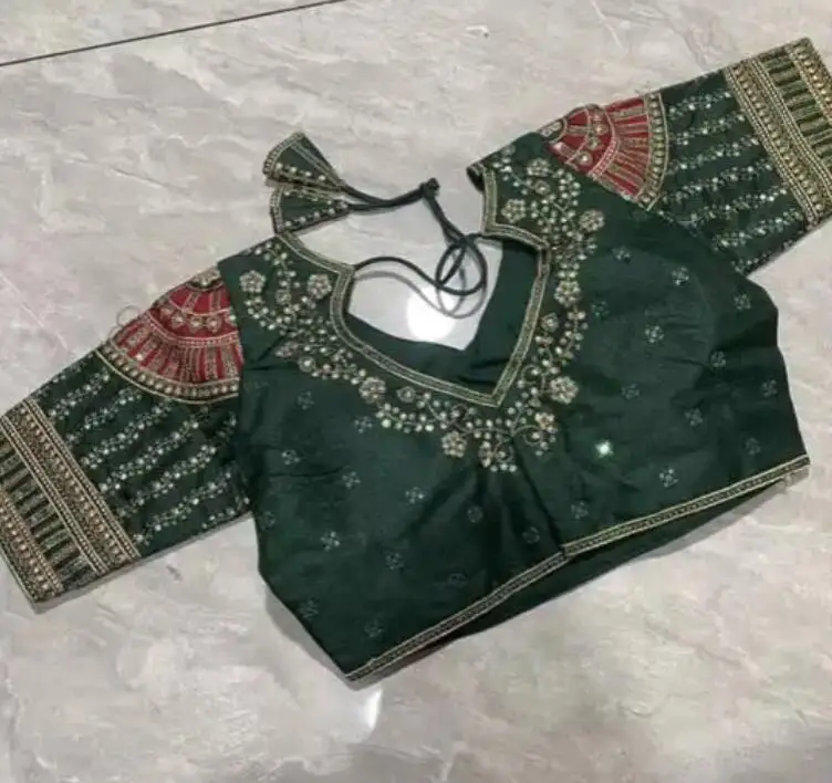 전통적인 인도 사리 탑 여성 셔츠 여름 골드 스레드 자 - Summer Clothing Pakistan 리뷰 및 가격