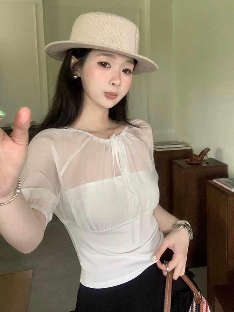 멀버리 실크 패널 상의(반길이 소매) — 스타일리시하고 - Summer Clothing Us 리뷰 및 가격