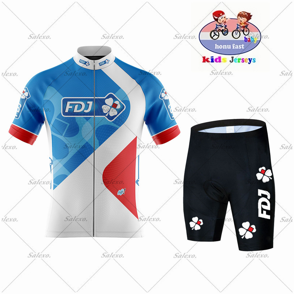 어린이 FDJ 사이클링 저지 세트 소년과 소녀 여름 짧 - Summer Clothing Kids Sale 리뷰 및 가격