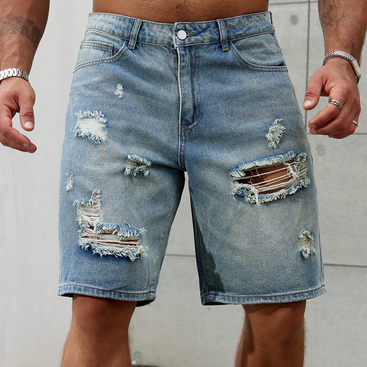 남성용 찢어진 짧은 청바지 브랜드 의류, 버뮤다 여름  - Summer Clothing Brands Men 리뷰 및 가격