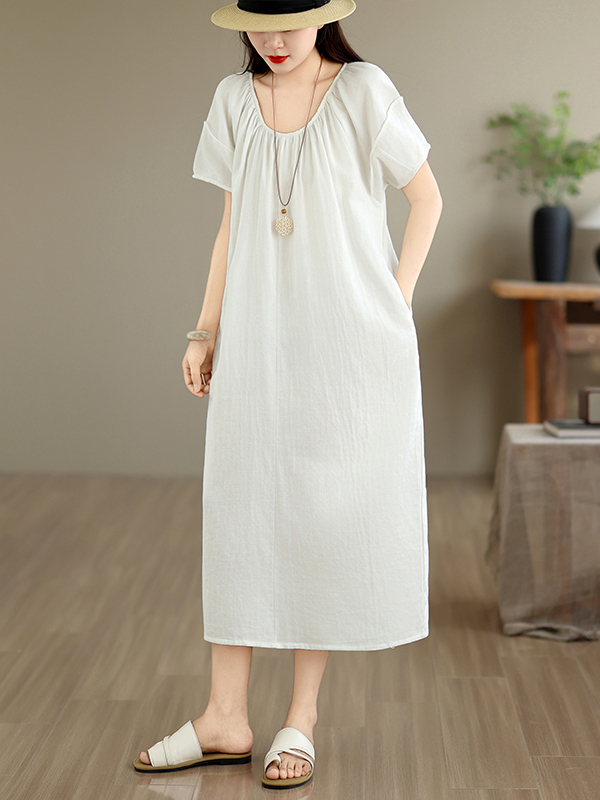 여름 새로운 캐주얼 코튼 드레스 느슨한 편안한 슬리밍  - Summer Clothing Outlet 리뷰 및 가격