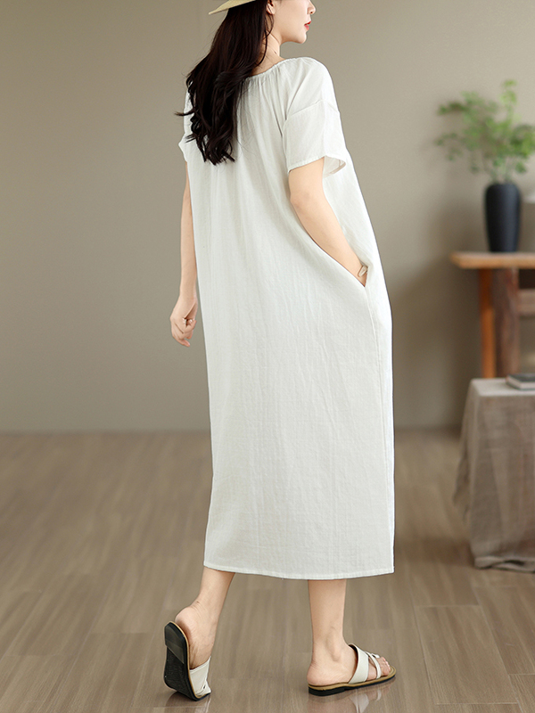 여름 새로운 캐주얼 코튼 드레스 느슨한 편안한 슬리밍  - Summer Clothing Outlet 리뷰 및 가격