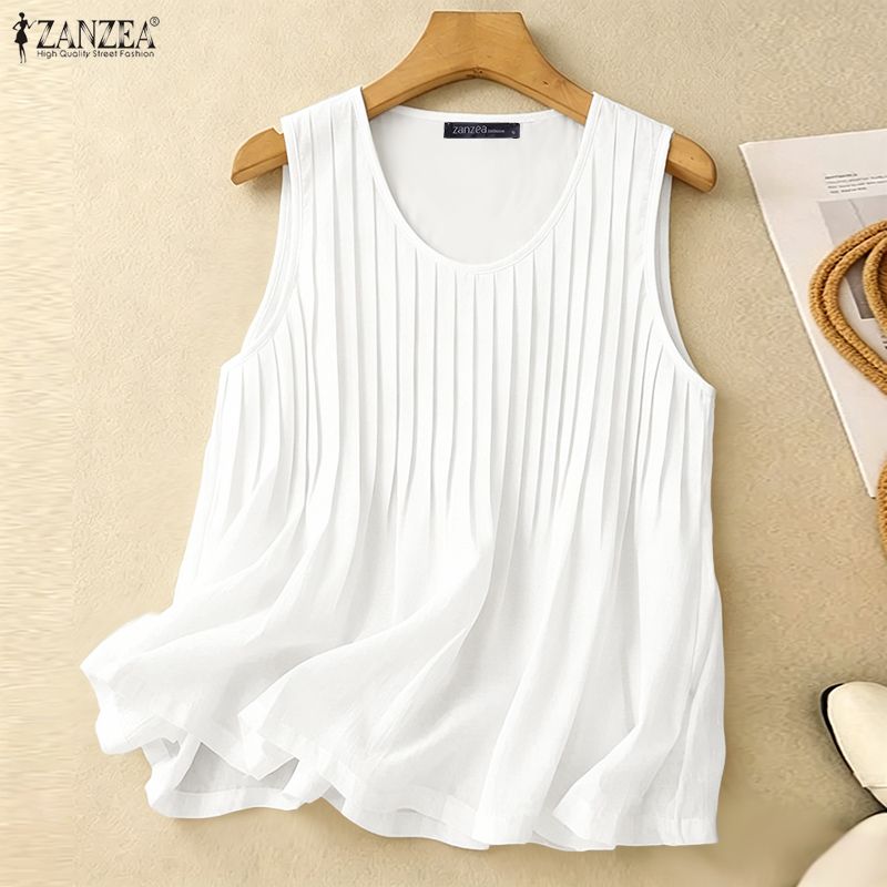 ZANZEA 여성 여름 핀턱 탱크탑 플러스 사이즈 캐주 - Summer Clothing Plus 리뷰 및 가격