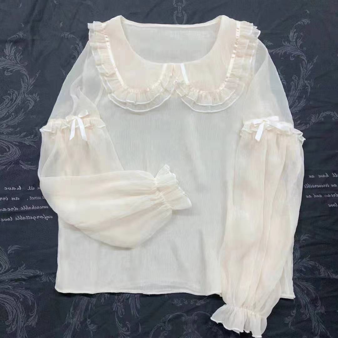 여성용 루즈핏 크롭 블라우스, 올매치 피터팬 칼라 블라 - Crop Blouse Linen 리뷰 및 가격