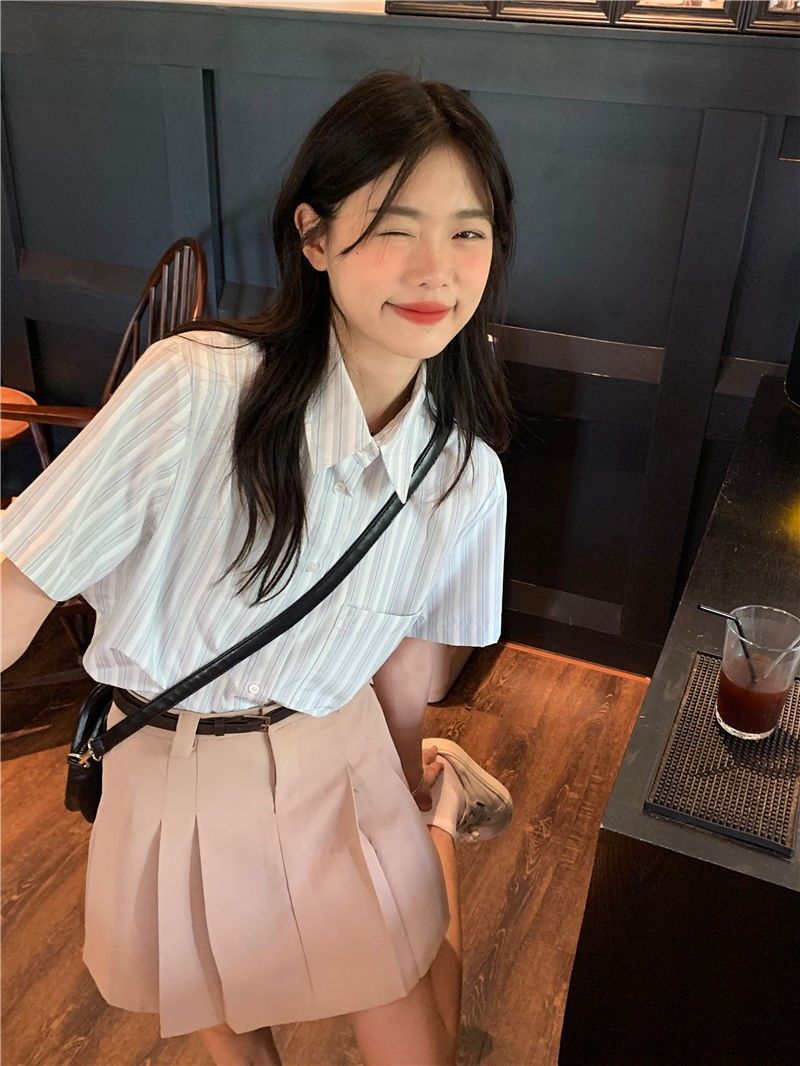 셔츠 여성 대나무 린넨 블렌드 만다린 칼라 크롭 핏 분 - Crop Blouse Linen 리뷰 및 가격