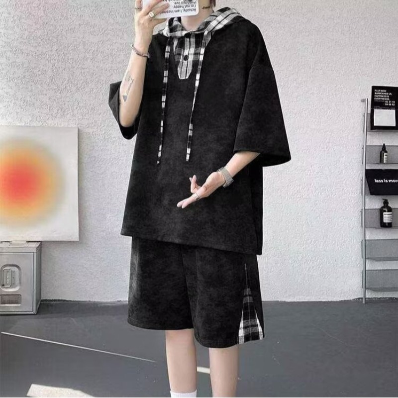 M-8XL 플러스 사이즈 남성 의류 반팔 후드 티셔츠  - Summer Clothing Plus 리뷰 및 가격