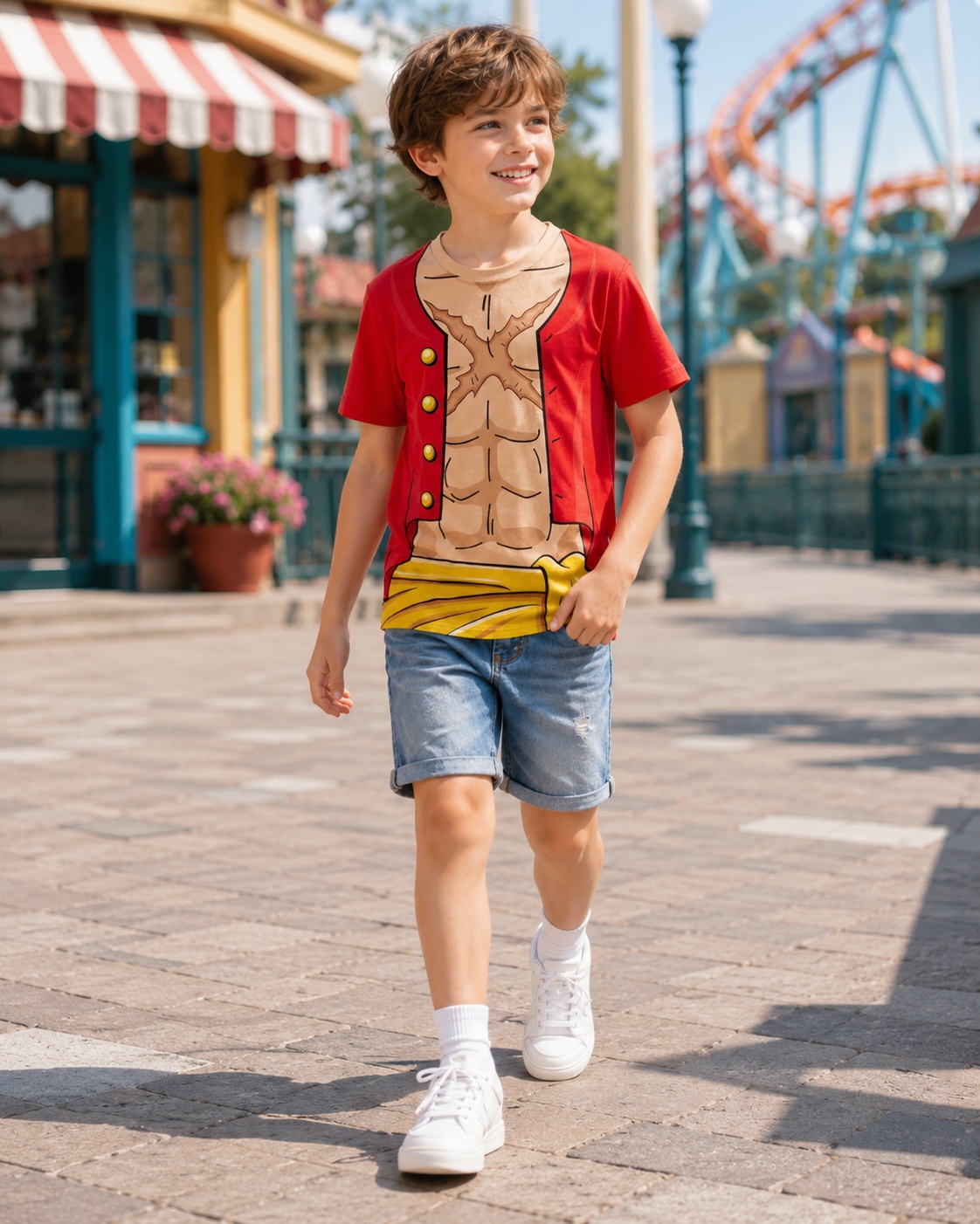 핫세일 신상 애니메이션 원피스 루피 코스프레 프린트 여 - Summer Clothing Kids Sale 리뷰 및 가격