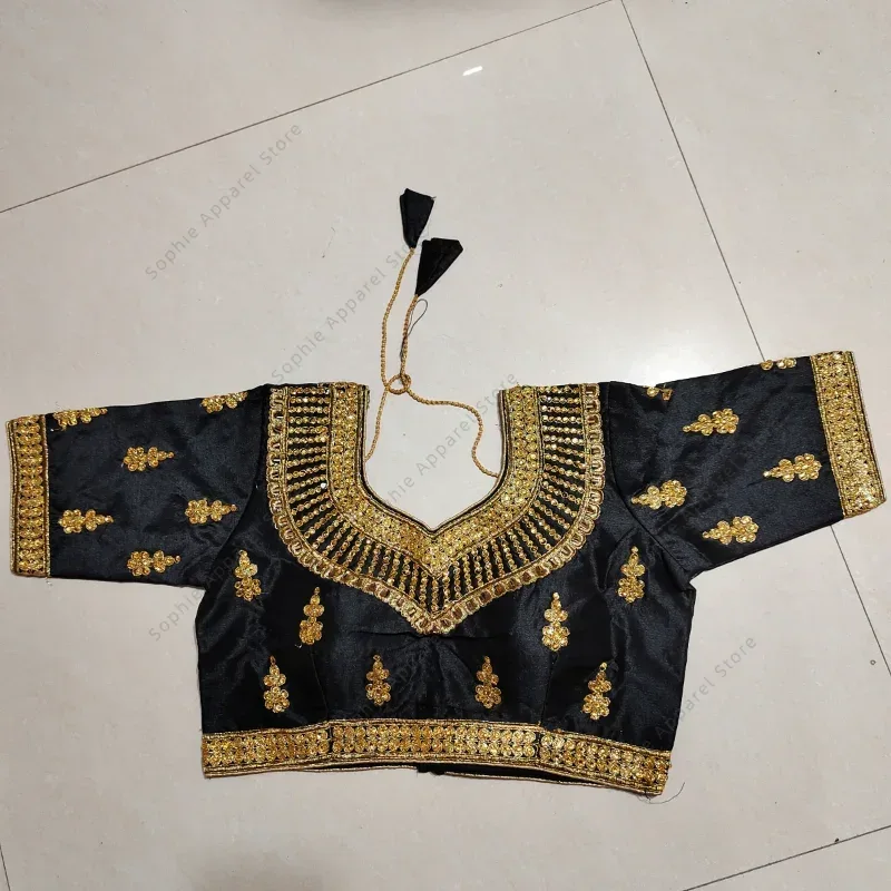 인도 전통 의류 사리 탑 여성 블라우스, 골드 스레드  - Summer Clothing Pakistan 리뷰 및 가격