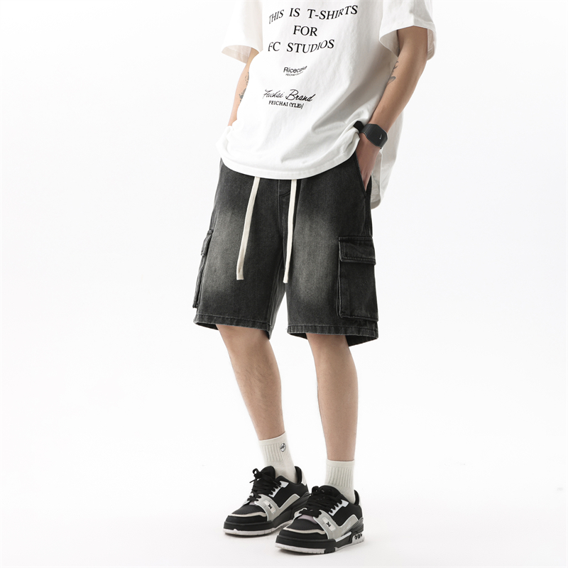 여름 남성 데님 반바지 레트로 패션 신축성 있는 허리  - Summer Clothing Brands Men 리뷰 및 가격