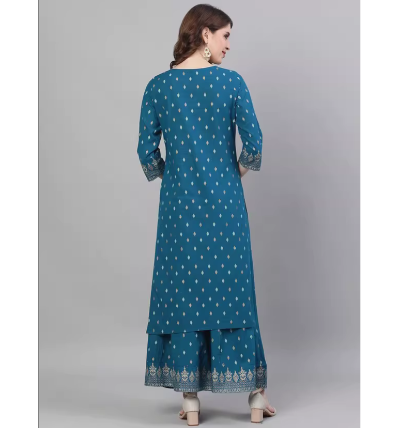 봄과 여름 인도 전통 스타일 100% 면 프린트 네이비 - Summer Clothing Pakistan 리뷰 및 가격